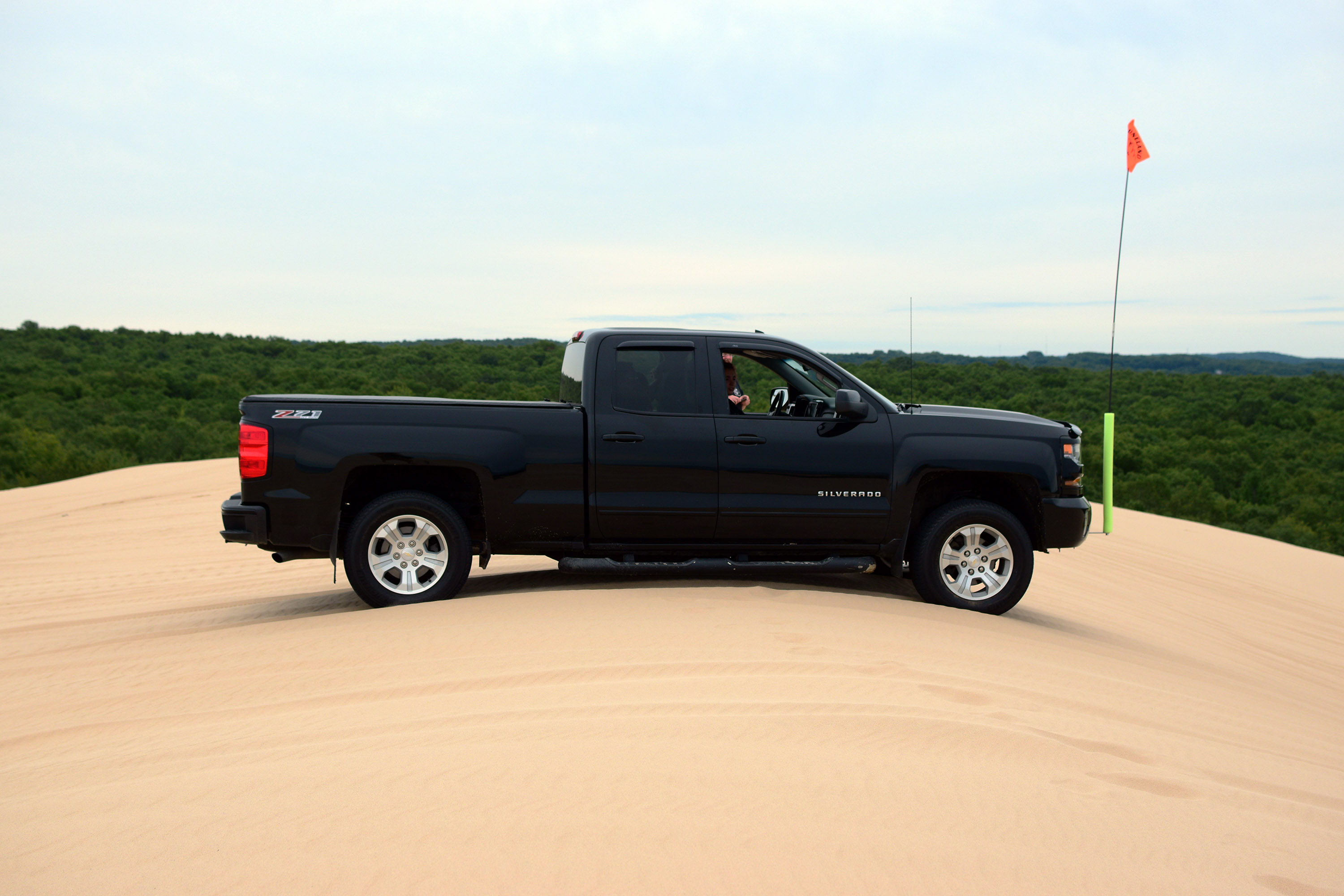 Dad's new truck at the top of the Silver Lake Sand Dunes