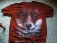 A shirt with a fox that my friend found at Wal-Mart and bought for me; $7.49