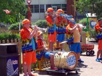 Watching the Cedar Point Beach Band play some music
