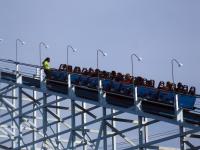 Someone got caught with a cellphone/camera out during the ride on Blue Streak