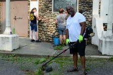 Community cleanup of the Moores Park Pool