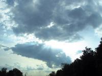Nice rays of light coming through the clouds on the way home from Solon