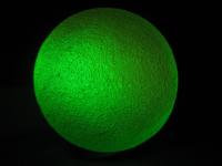 Shining a green laser pointer at a bouncy ball