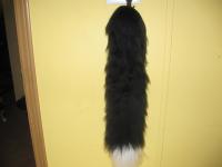 The black fox tail Jane made for Zack (out of yarn)