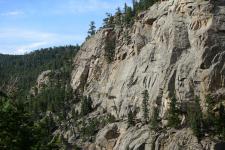 Cliff face in the Rocky Mountains