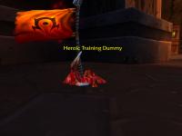 The Ironforge Heroic Training Dummy reduced to a pile of guts