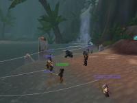 Everyone fishing up ghostfish in River's Heart, Sholazar