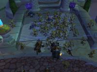 A whole bunch of tree-form druids posing right before the servers go down for 4.0.1