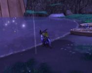 You can do basically anything on the garrison Stable training mounts, but when fishing, you never get a bite