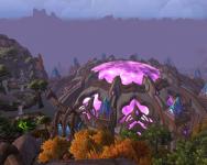 Looking at Shattrath from way up in the Nagrand mountains